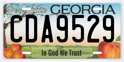 GA license plate CDA9529