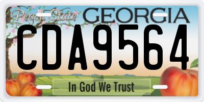 GA license plate CDA9564