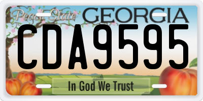 GA license plate CDA9595