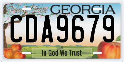 GA license plate CDA9679
