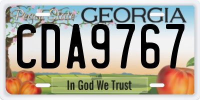 GA license plate CDA9767