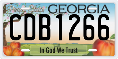 GA license plate CDB1266