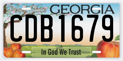 GA license plate CDB1679