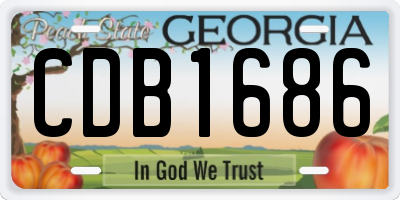 GA license plate CDB1686