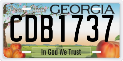 GA license plate CDB1737