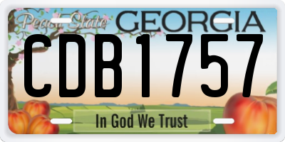GA license plate CDB1757
