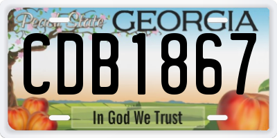 GA license plate CDB1867