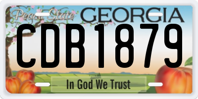 GA license plate CDB1879