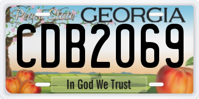 GA license plate CDB2069