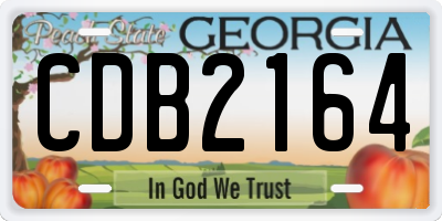 GA license plate CDB2164