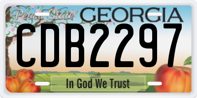 GA license plate CDB2297