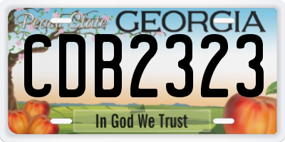 GA license plate CDB2323