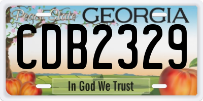 GA license plate CDB2329