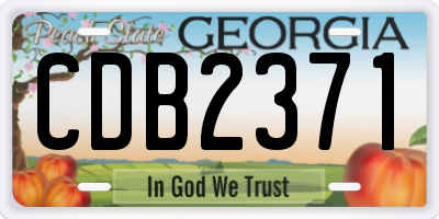 GA license plate CDB2371