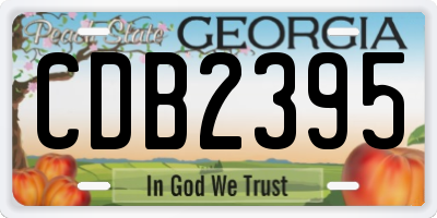 GA license plate CDB2395