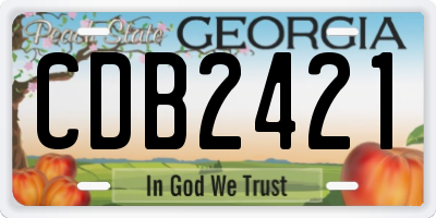 GA license plate CDB2421
