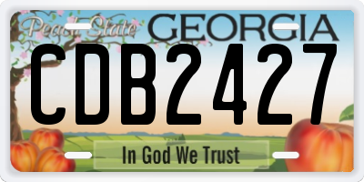 GA license plate CDB2427