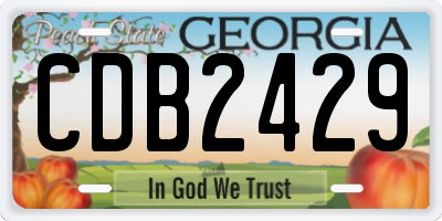 GA license plate CDB2429