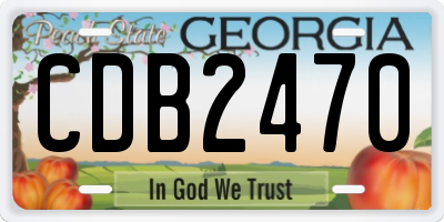 GA license plate CDB2470