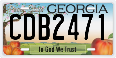 GA license plate CDB2471