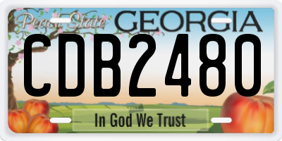 GA license plate CDB2480