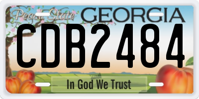 GA license plate CDB2484
