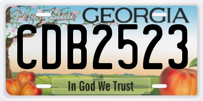 GA license plate CDB2523