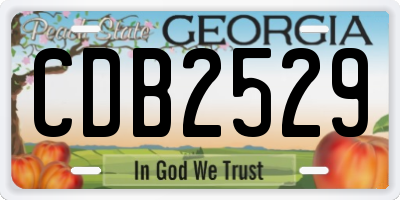 GA license plate CDB2529