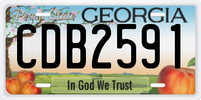 GA license plate CDB2591