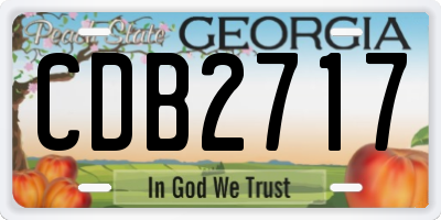 GA license plate CDB2717