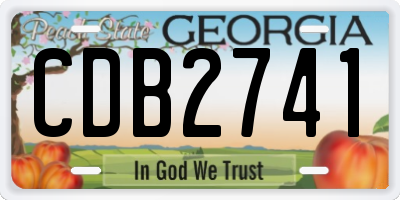 GA license plate CDB2741