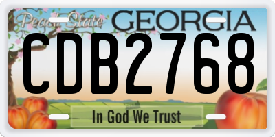 GA license plate CDB2768