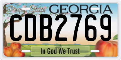 GA license plate CDB2769