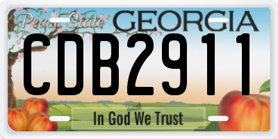 GA license plate CDB2911