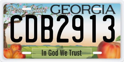 GA license plate CDB2913