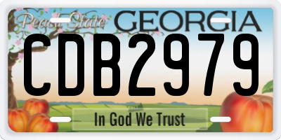 GA license plate CDB2979