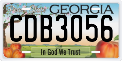 GA license plate CDB3056