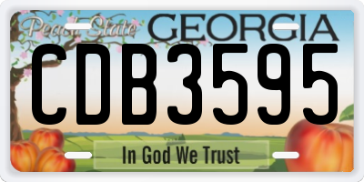 GA license plate CDB3595