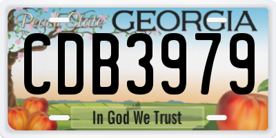 GA license plate CDB3979