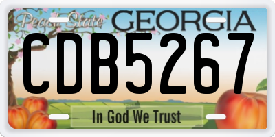 GA license plate CDB5267