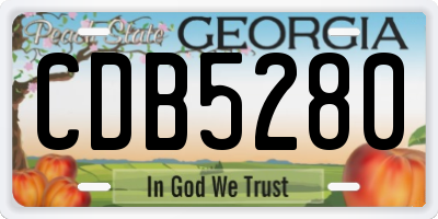 GA license plate CDB5280
