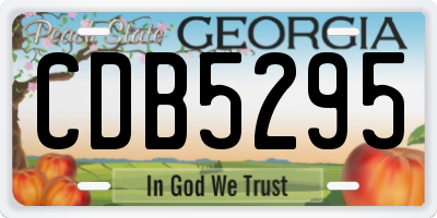 GA license plate CDB5295