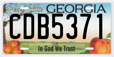 GA license plate CDB5371