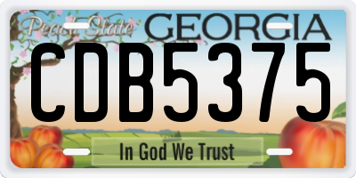 GA license plate CDB5375