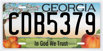 GA license plate CDB5379
