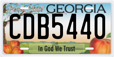 GA license plate CDB5440