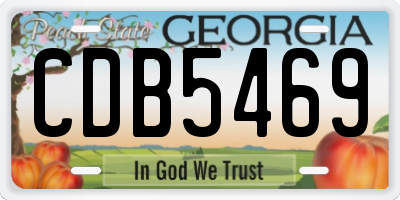 GA license plate CDB5469