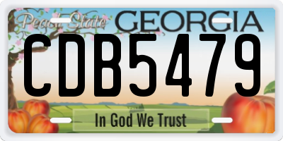 GA license plate CDB5479