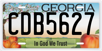 GA license plate CDB5627