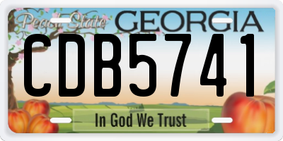 GA license plate CDB5741